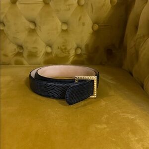 Blue Lizard Belt Womens Vintage Size‎ M Bullocks Wilshire